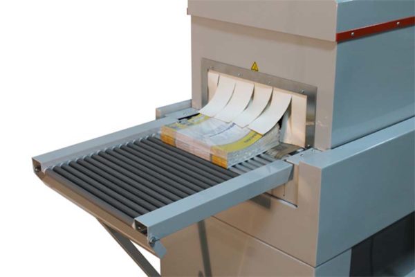 Dem 2 Combo Shrink Wrap exit conveyor